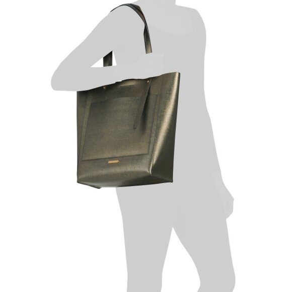 REBECCA MINKOFF Gold Leather Stevie Tall Tote - Picture 2 of 2